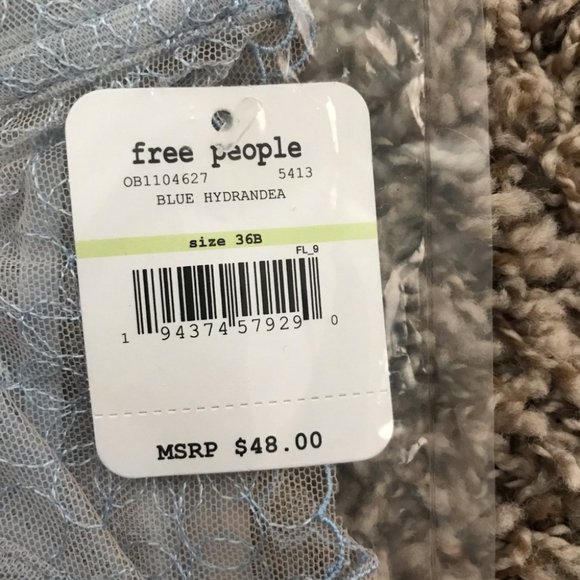Free People Lucia Underwire Bra Blue Hydrandea - Picture 9 of 12